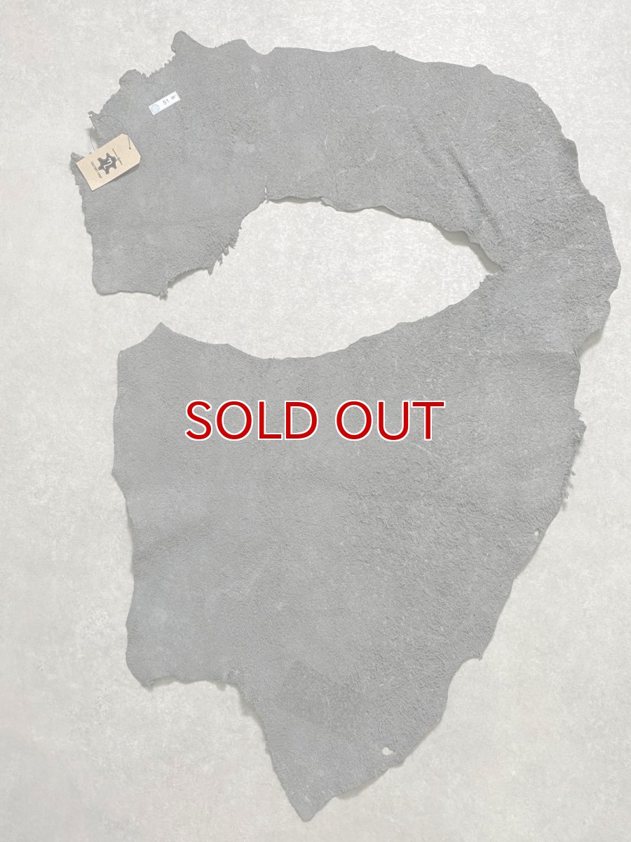 画像12: エレファントレザー　グレー　ゾウ革　象革　耳　エキゾチックレザー (12)