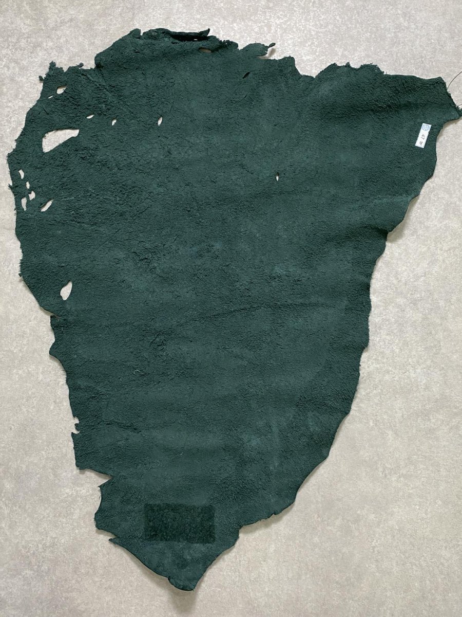 画像8: エレファントレザー　グリーン　ゾウ革　象革　耳　エキゾチックレザー (8)