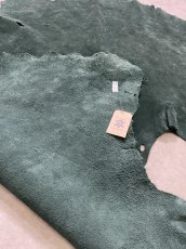 画像11: エレファントレザー　グリーン　ゾウ革　象革　耳　エキゾチックレザー (11)