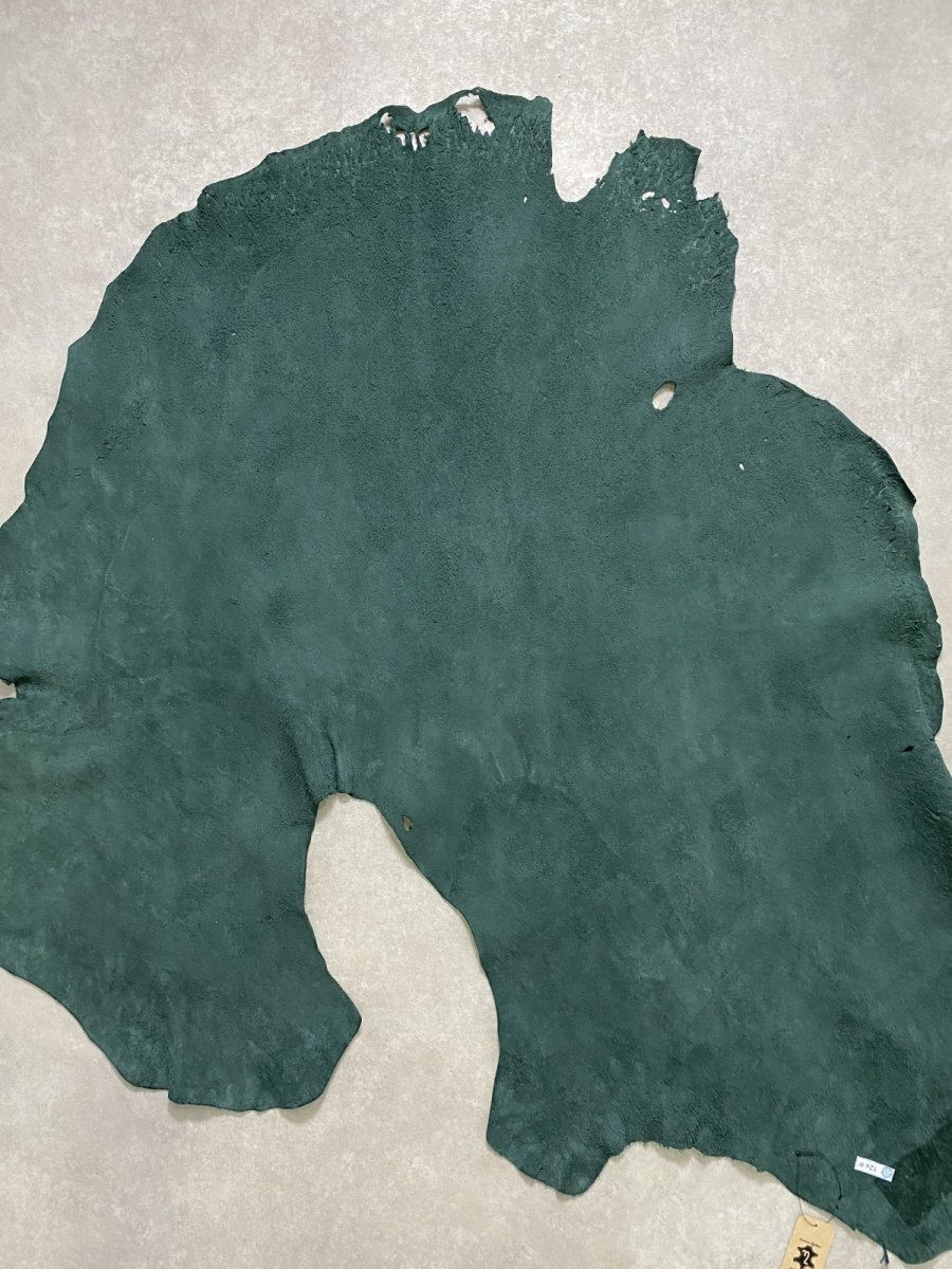 画像12: エレファントレザー　グリーン　ゾウ革　象革　耳　エキゾチックレザー (12)