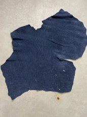 画像1: エレファントレザー　ネイビー　ゾウ革　象革　エキゾチックレザー (1)