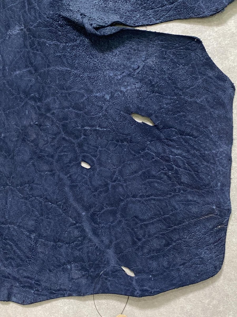 画像8: エレファントレザー　ネイビー　ゾウ革　象革　エキゾチックレザー (8)
