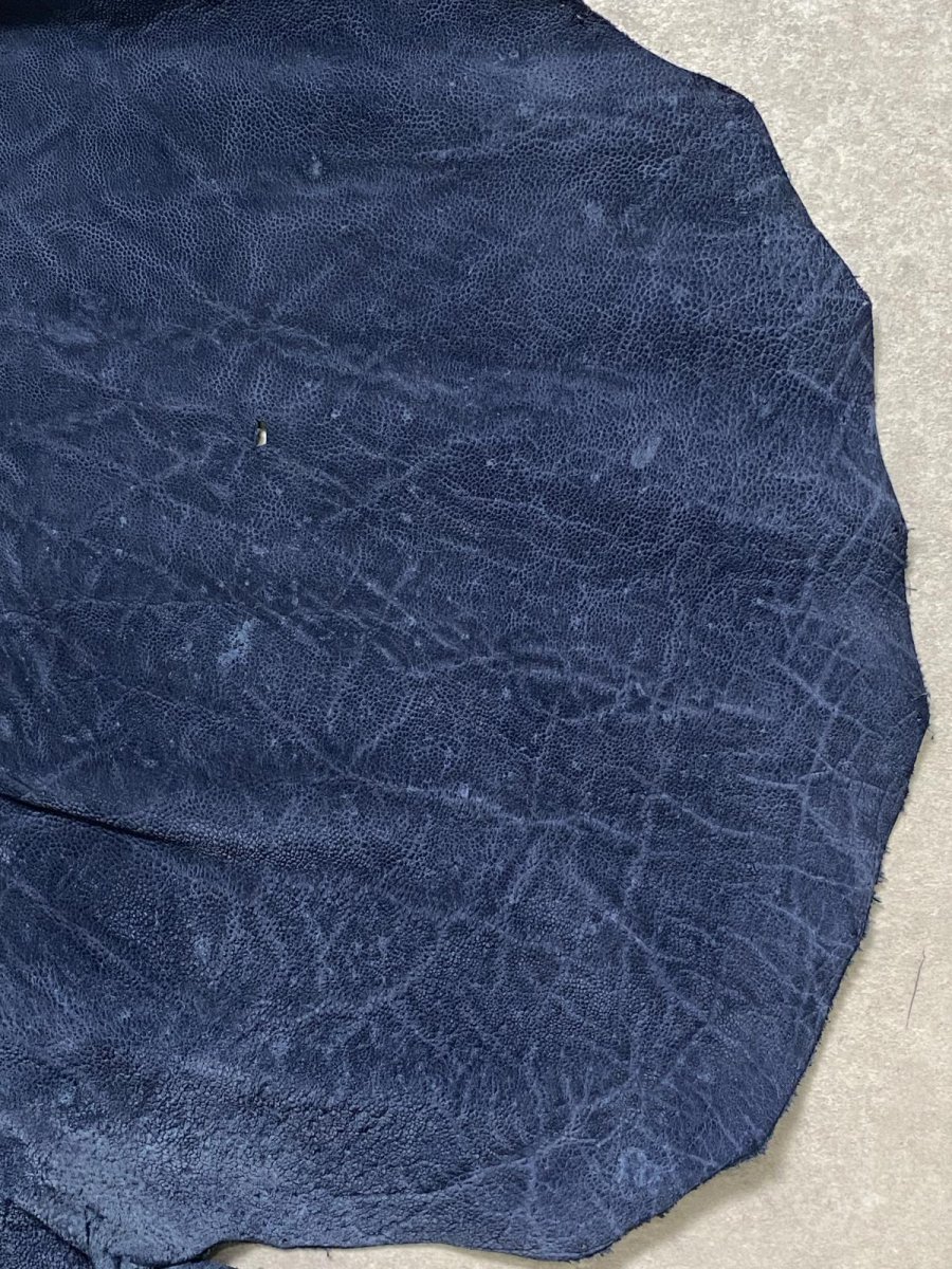 画像7: エレファントレザー　ネイビー　ゾウ革　象革　エキゾチックレザー (7)