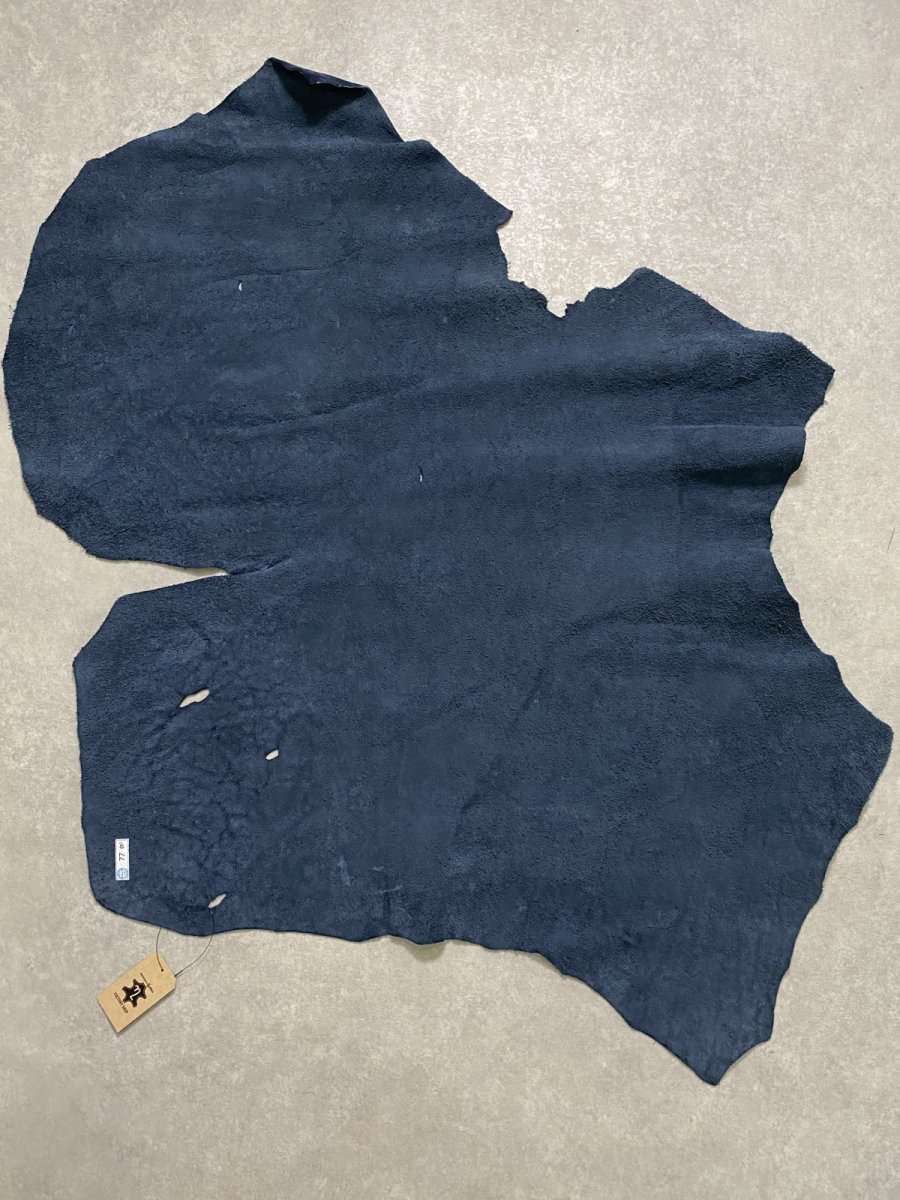 画像12: エレファントレザー　ネイビー　ゾウ革　象革　エキゾチックレザー (12)