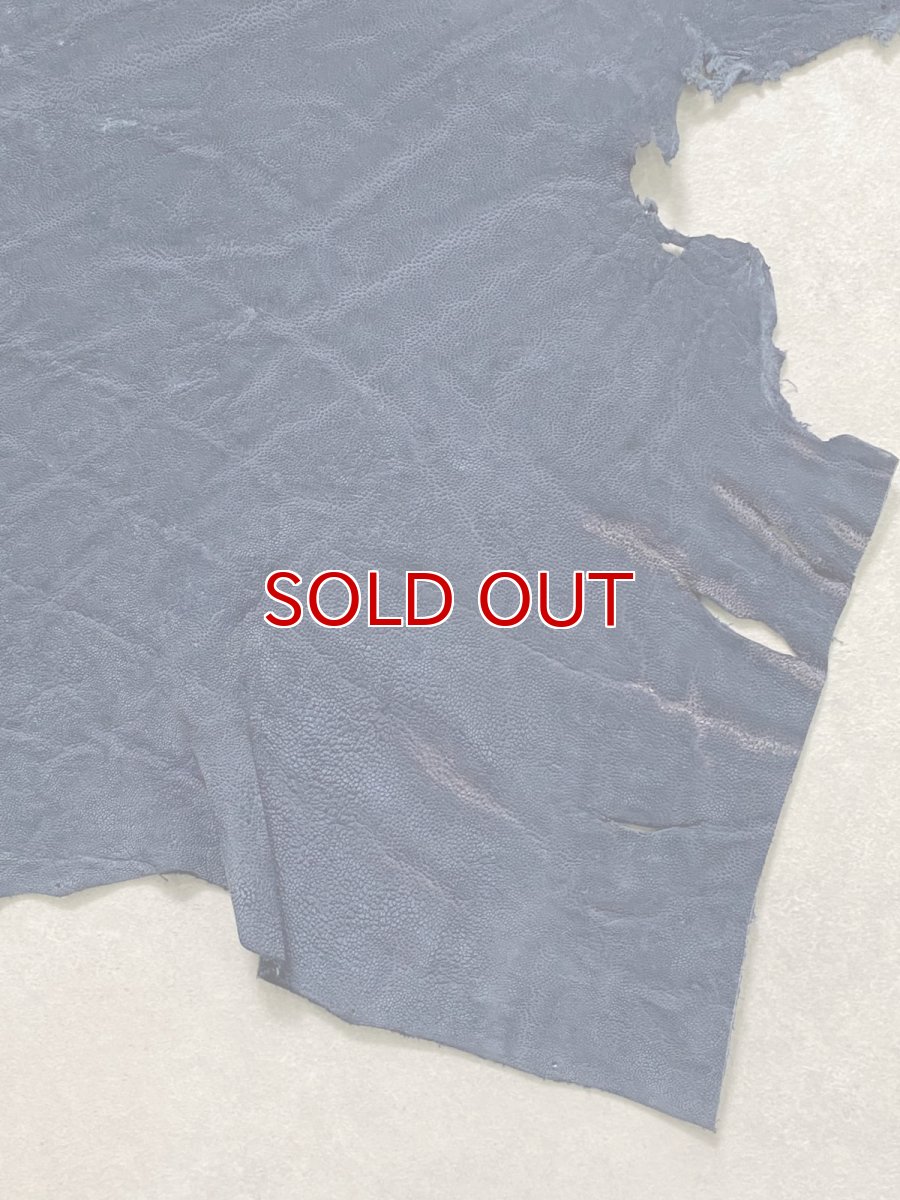 画像6: エレファントレザー　ネイビー　ゾウ革　象革　エキゾチックレザー (6)