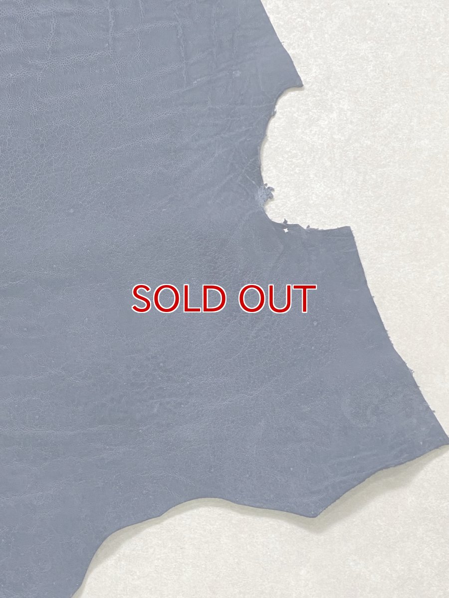 画像7: エレファントレザー　ネイビー　ゾウ革　象革　エキゾチックレザー (7)