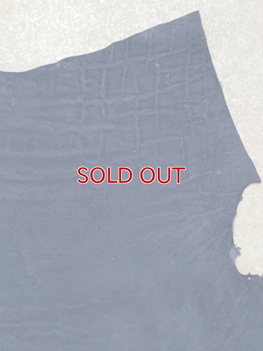 画像4: エレファントレザー　ネイビー　ゾウ革　象革　エキゾチックレザー (4)