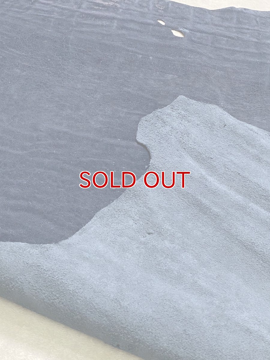 画像9: エレファントレザー　ネイビー　ゾウ革　象革　エキゾチックレザー (9)