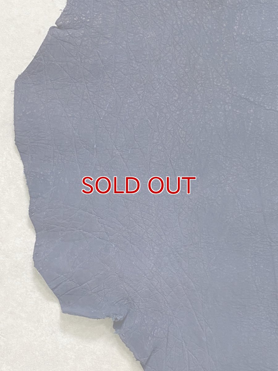 画像5: エレファントレザー　耳　ネイビー　ゾウ革　象革　エキゾチックレザー (5)