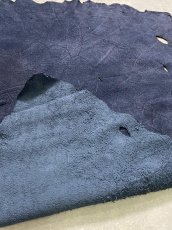 画像9: エレファントレザー　耳　ネイビー　ゾウ革　象革　エキゾチックレザー (9)