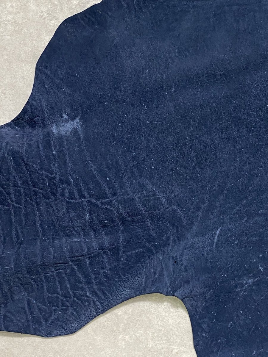 画像3: エレファントレザー　耳　ネイビー　ゾウ革　象革　エキゾチックレザー (3)