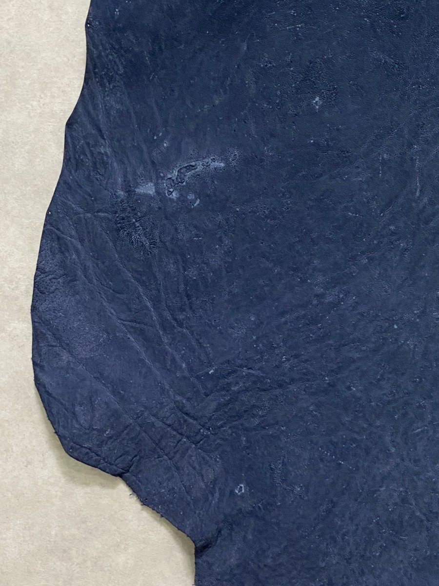 画像6: エレファントレザー　耳　ネイビー　ゾウ革　象革　エキゾチックレザー (6)