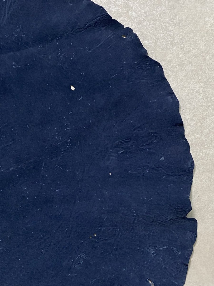 画像5: エレファントレザー　耳　ネイビー　ゾウ革　象革　エキゾチックレザー (5)