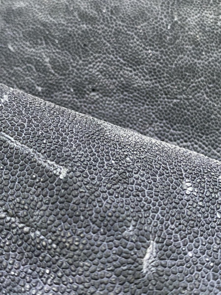 画像10: エレファントレザー　耳　ネイビー　ゾウ革　象革　エキゾチックレザー (10)