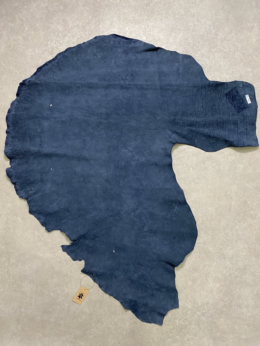 画像12: エレファントレザー　耳　ネイビー　ゾウ革　象革　エキゾチックレザー (12)