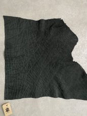 画像1: エレファントレザー　ブラック　ゾウ革　象革　エキゾチックレザー (1)