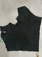 画像1: エレファントレザー　ブラック　ゾウ革　象革　エキゾチックレザー (1)