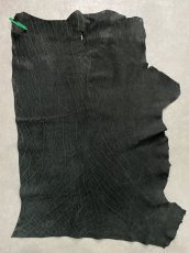 画像1: エレファントレザー　ブラック　ゾウ革　象革　エキゾチックレザー (1)