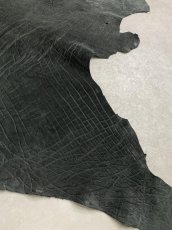 画像7: エレファントレザー　ブラック　ゾウ革　象革　エキゾチックレザー (7)