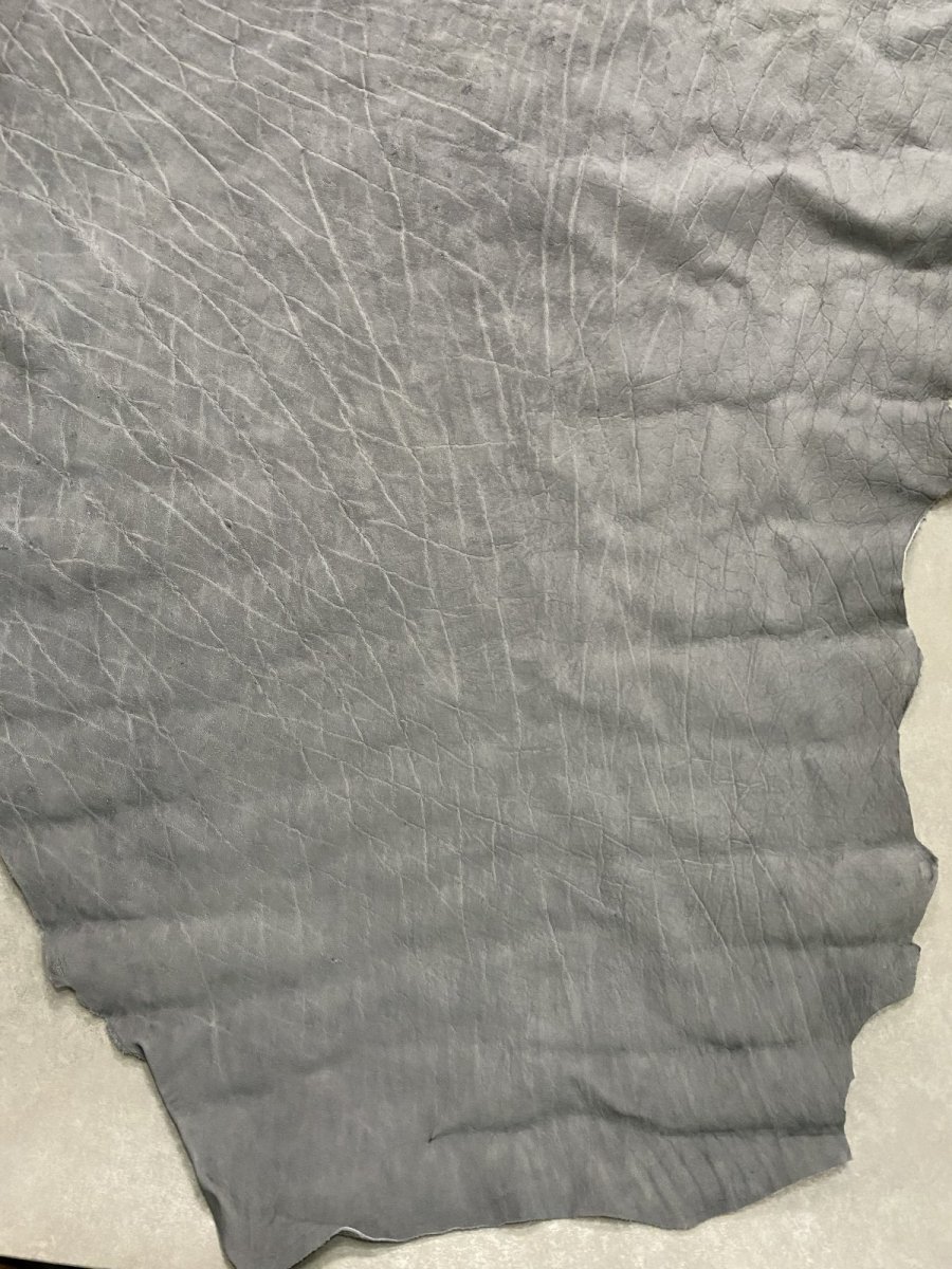 画像8: エレファントレザー　グレー　ゾウ革　象革　エキゾチックレザー (8)