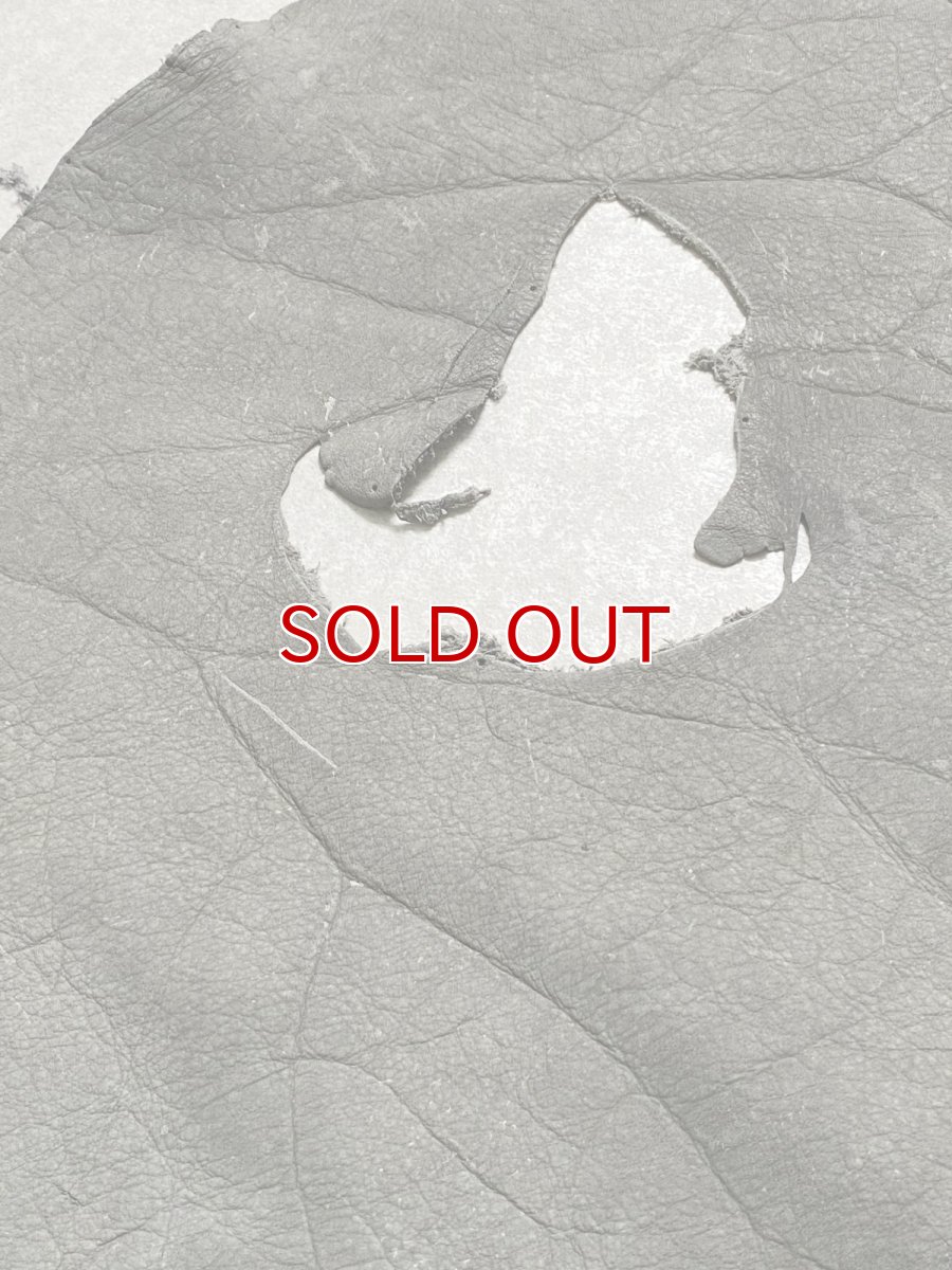 画像7: エレファントレザー　グレー　ゾウ革　象革　耳　エキゾチックレザー (7)