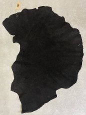 画像1: エレファントレザー　ブラック　ゾウ革　象革　耳　エキゾチックレザー (1)