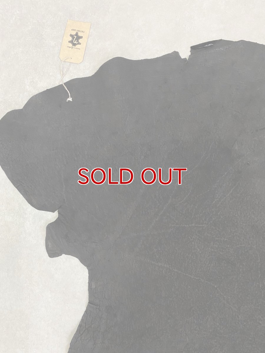 画像6: エレファントレザー　ブラック　ゾウ革　象革　耳　エキゾチックレザー (6)