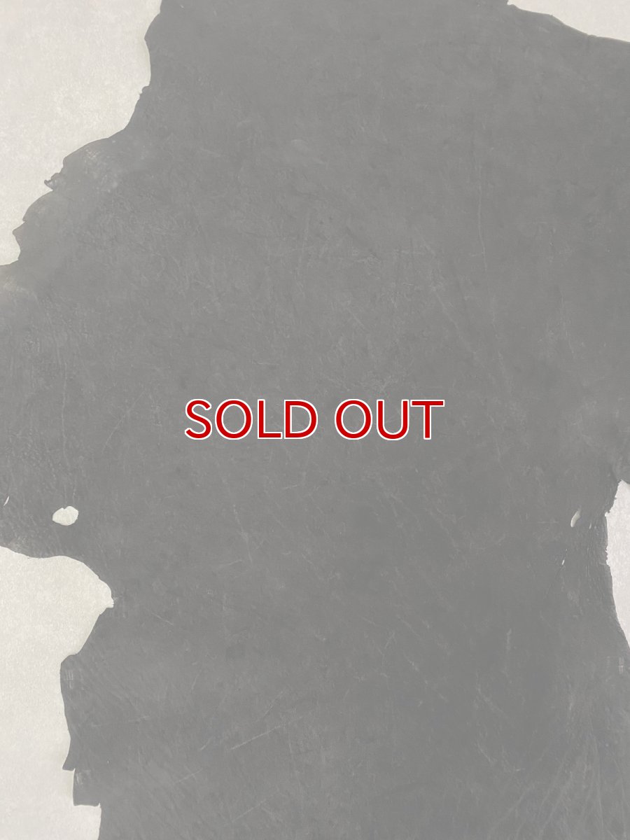 画像4: エレファントレザー　ブラック　ゾウ革　象革　耳　エキゾチックレザー (4)