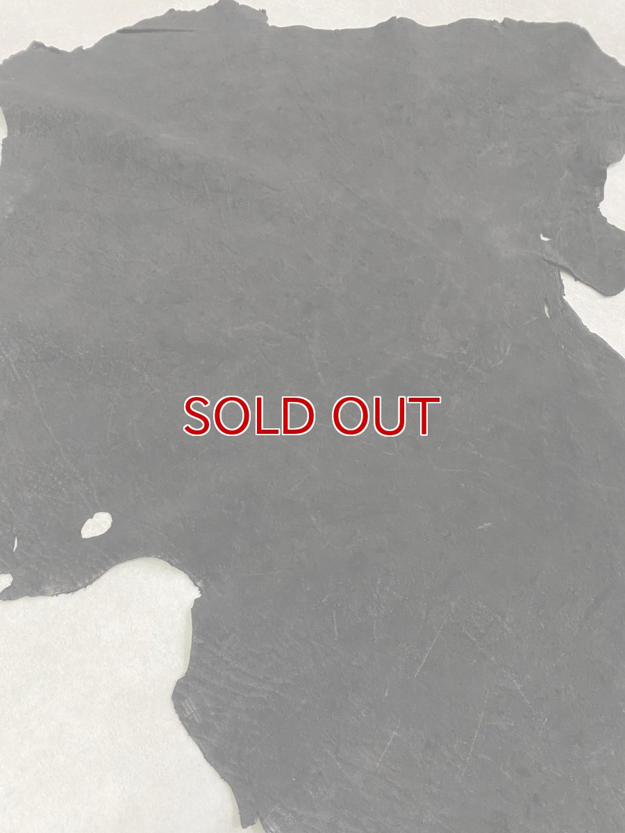 画像6: エレファントレザー　ブラック　ゾウ革　象革　耳　エキゾチックレザー (6)