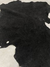 画像6: エレファントレザー　ブラック　ゾウ革　象革　耳　エキゾチックレザー (6)