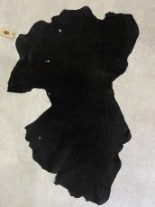 画像1: エレファントレザー　ブラック　ゾウ革　象革　耳　エキゾチックレザー (1)