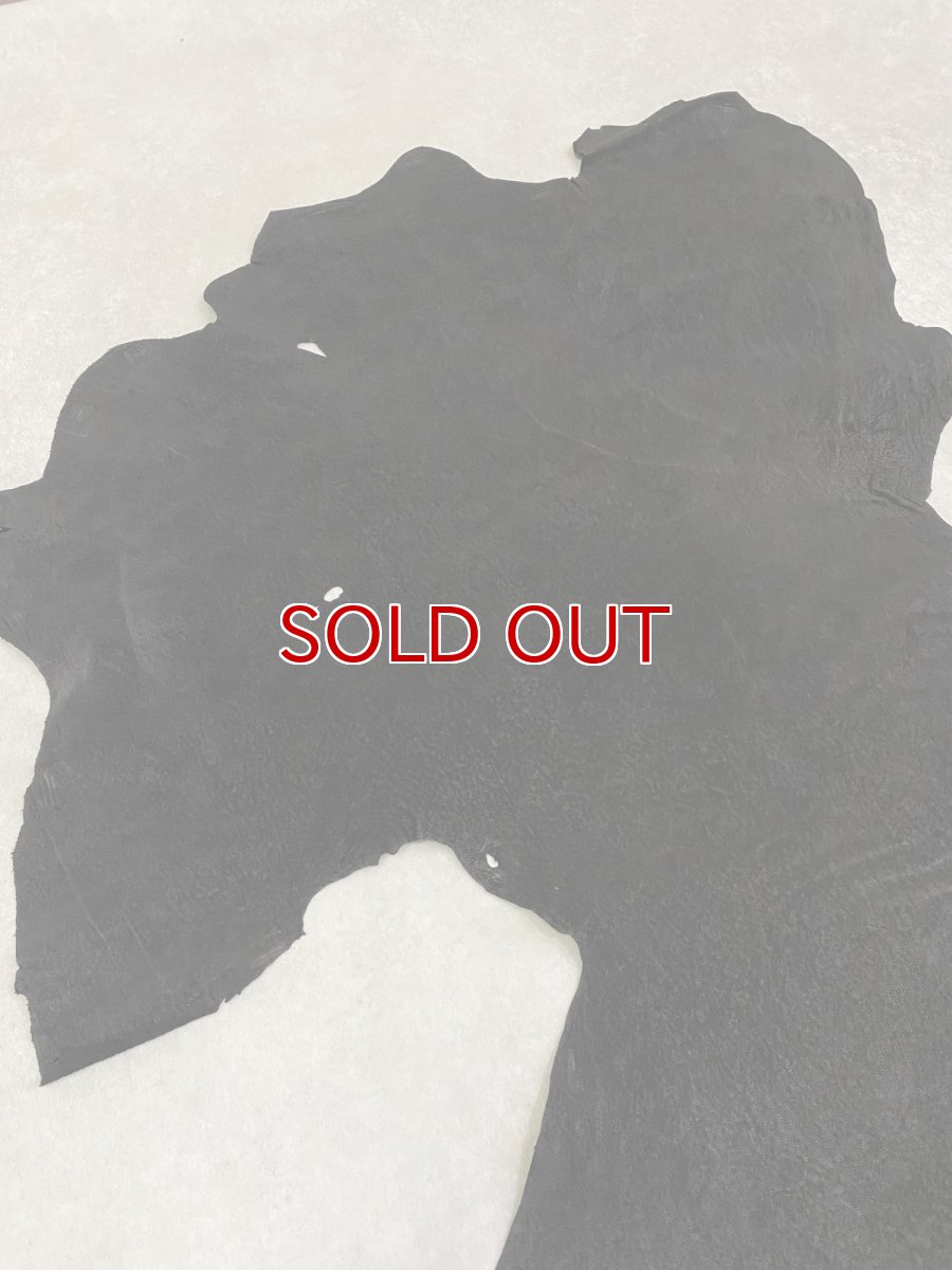 画像6: エレファントレザー　ブラック　ゾウ革　象革　耳　エキゾチックレザー (6)