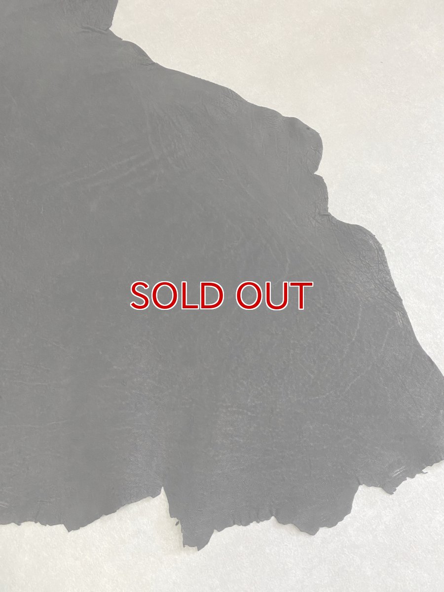 画像8: エレファントレザー　ブラック　ゾウ革　象革　耳　エキゾチックレザー (8)