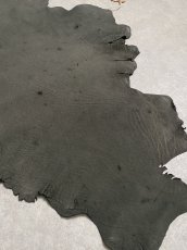 画像7: エレファントレザー　ダークグレー　ゾウ革　象革　耳　エキゾチックレザー (7)