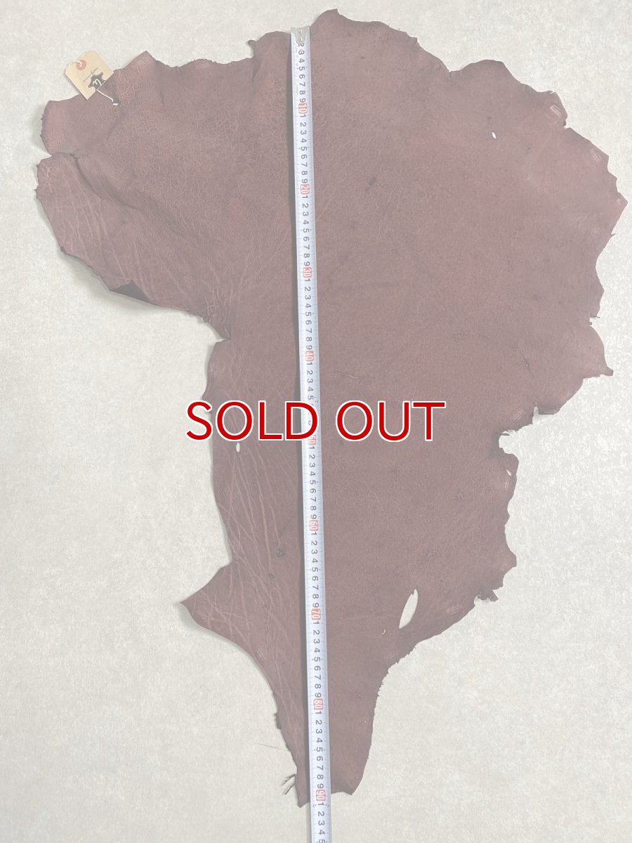 画像8: エレファントレザー　ボルドー　ゾウ革　象革　耳　エキゾチックレザー (8)