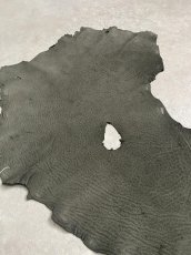 画像6: エレファントレザー　ダークグレー　ゾウ革　象革　耳　エキゾチックレザー (6)