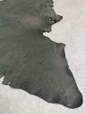 画像6: エレファントレザー　ダークグレー　ゾウ革　象革　耳　エキゾチックレザー (6)
