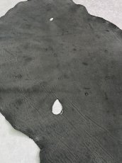 画像2: エレファントレザー　ダークグレー　ゾウ革　象革　耳　エキゾチックレザー (2)