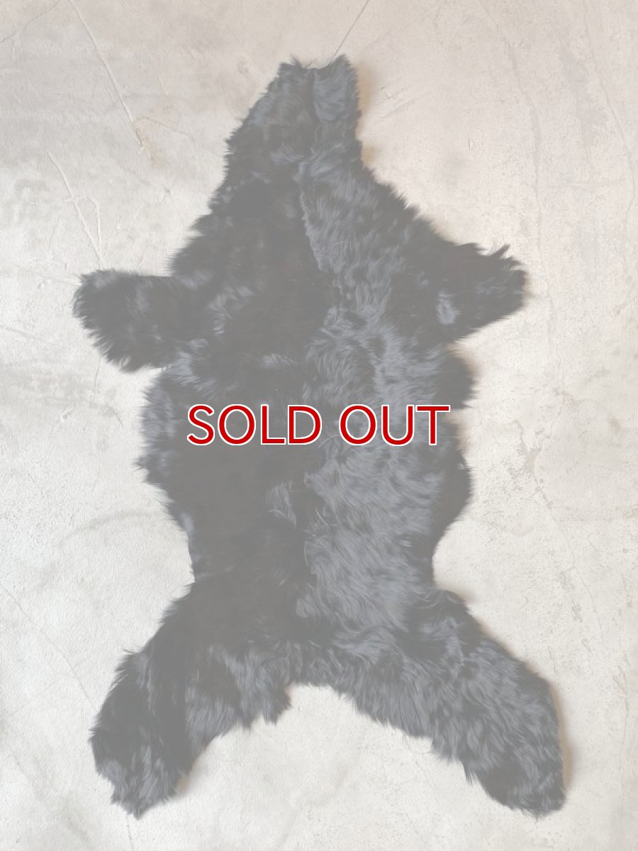 画像1: アルパカ毛皮　ブラック (1)
