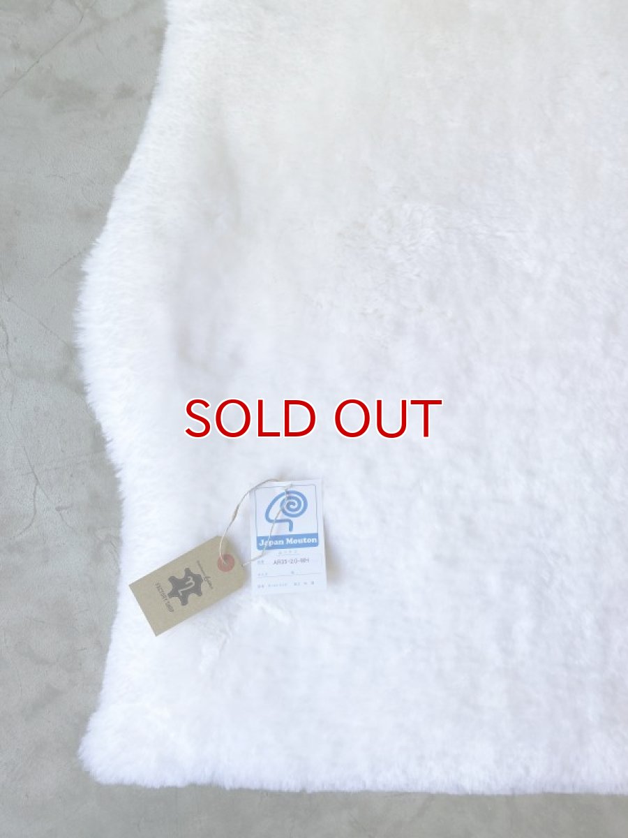 画像3: ムートン毛皮　1匹サイズ　ホワイト　羊毛皮　羊毛　天然　敷物　ラグ (3)