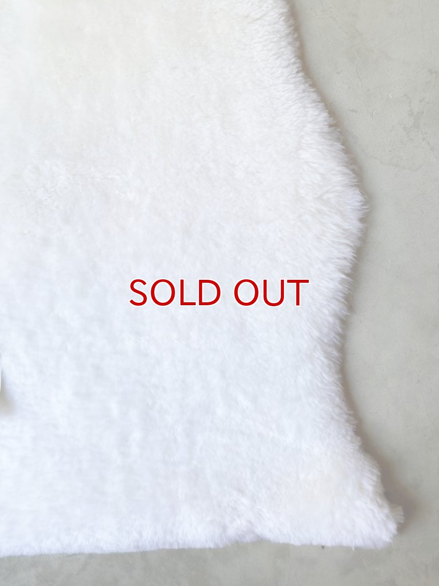 画像4: ムートン毛皮　1匹サイズ　ホワイト　羊毛皮　羊毛　天然　敷物　ラグ (4)