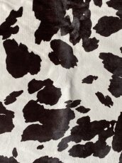 画像2: 牛 ヘアーカーフ　ホルスタイン柄　ダークブラウン×ホワイト　毛皮　牛カーフ毛付き (2)