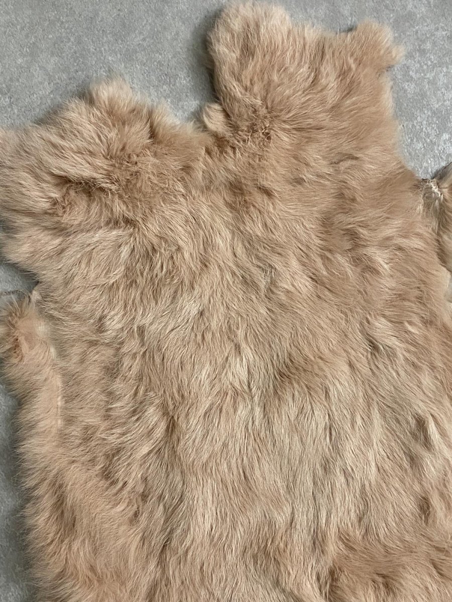 画像3: ラビットファー　ピンクベージュ　うさぎ毛皮　Lサイズ (3)