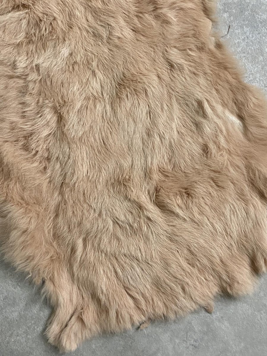 画像4: ラビットファー　ピンクベージュ　うさぎ毛皮　Lサイズ (4)