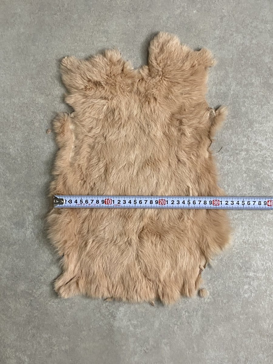 画像6: ラビットファー　ピンクベージュ　うさぎ毛皮　Lサイズ (6)