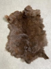 画像1: ラビットファー　ブラウン　うさぎ毛皮　Lサイズ (1)