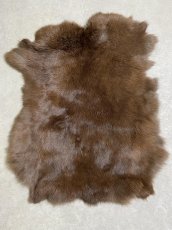 画像1: ラビットファー　ブラウン　うさぎ毛皮　Lサイズ (1)