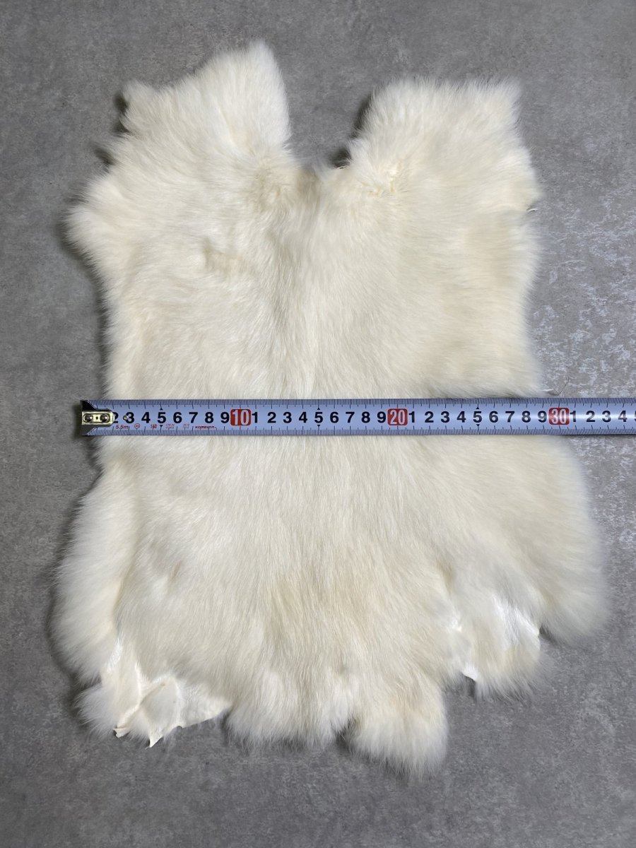画像3: ラビットファー　ホワイト　うさぎ毛皮　L (3)