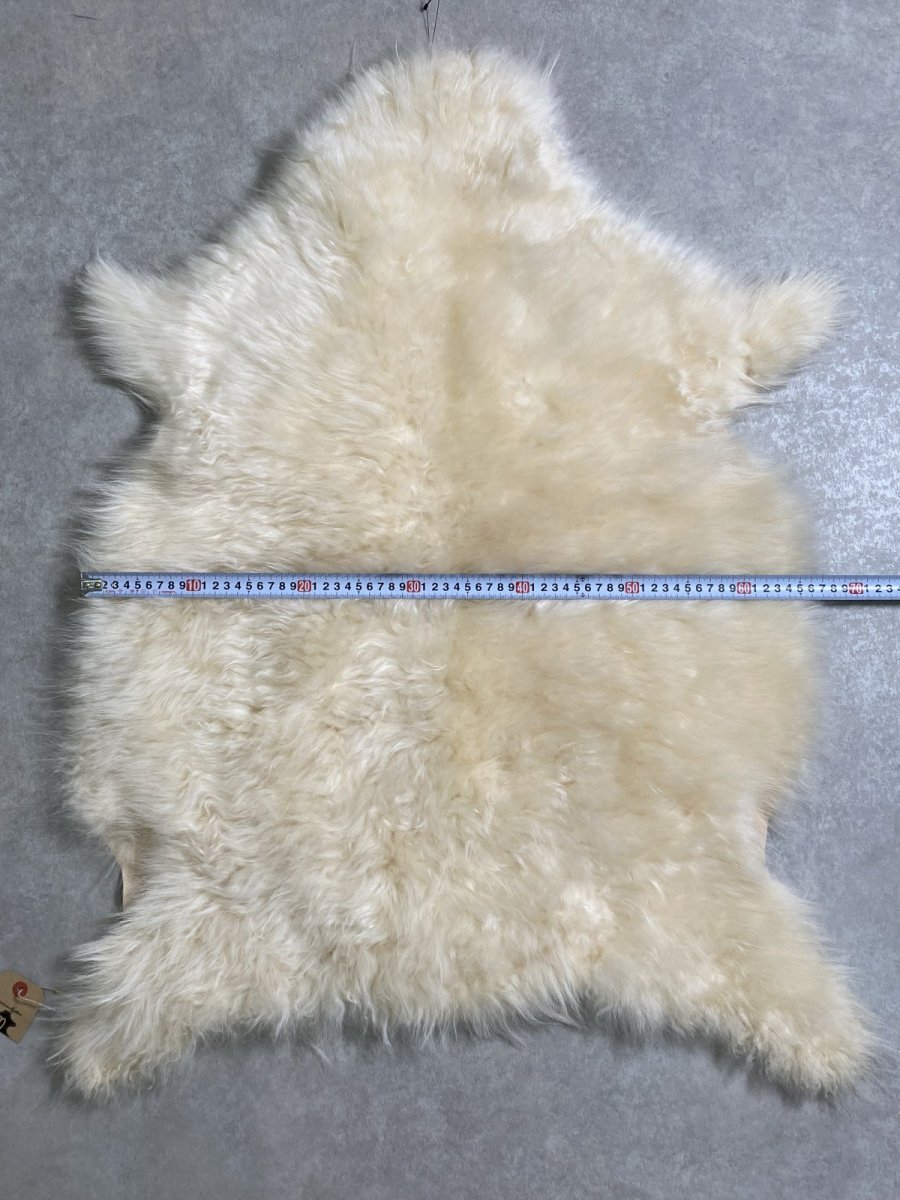 画像2: カシミア毛皮　ホワイト　　天然　敷物　ラグ (2)