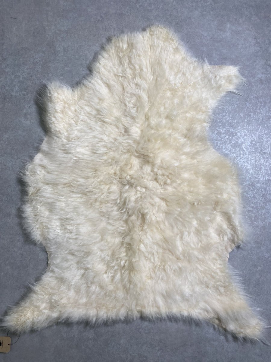 画像4: カシミア毛皮　ホワイト　　天然　敷物　ラグ (4)